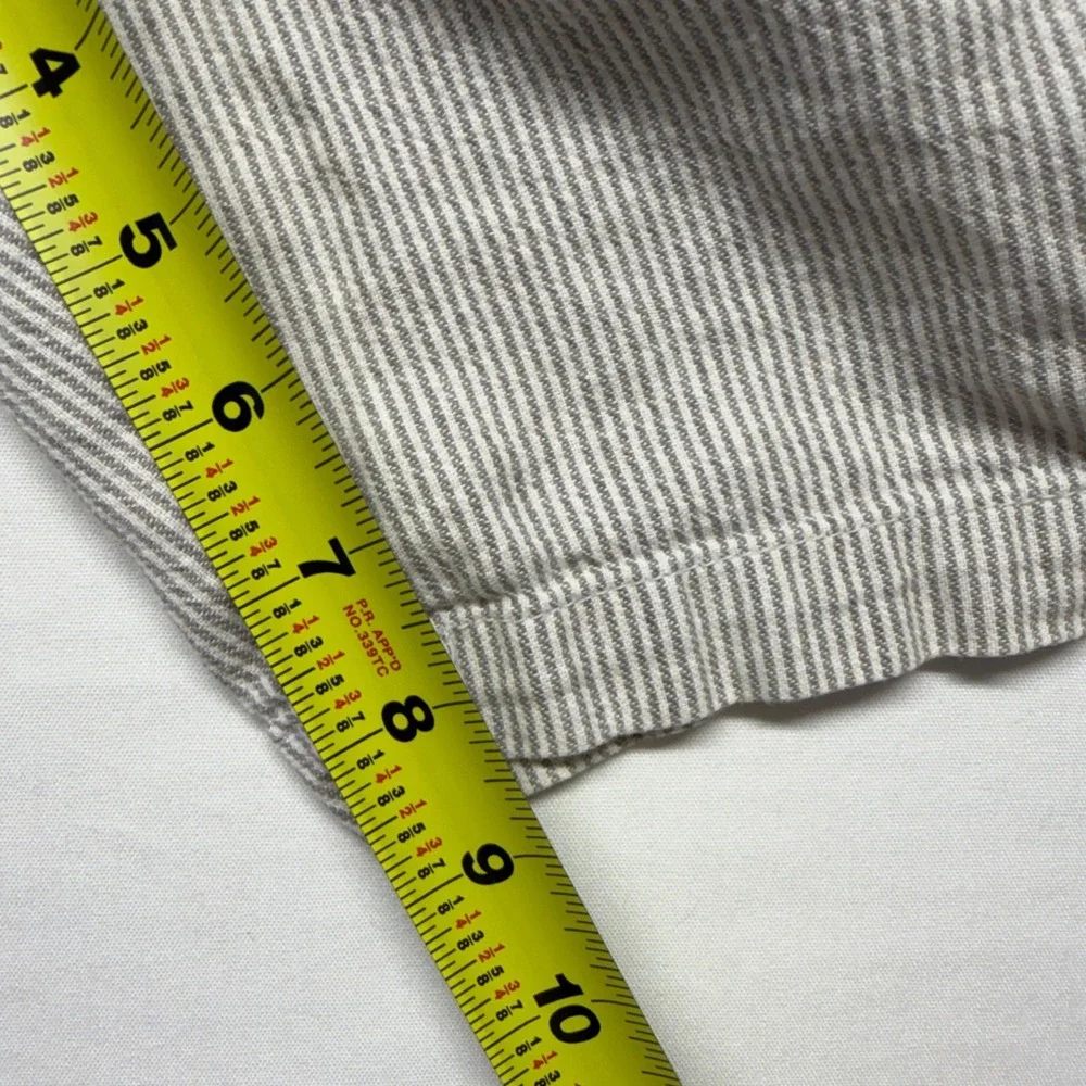 Banana Republic‎ Aiden Shorts 35 Striped Chino Casual Summer Mens Linen Cotton